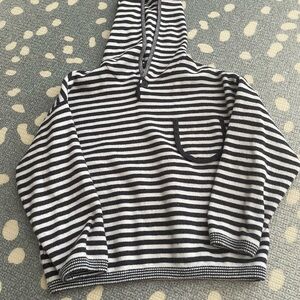 Zara Black and White Striped Kids Sweater